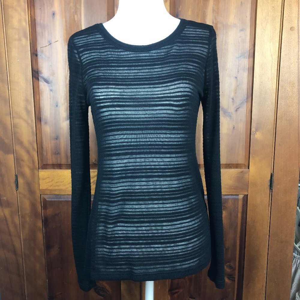 Forever 21 Semi Sheer Crew Neck Sweater Y2K Minimalist Whimsigoth Fairy Grunge